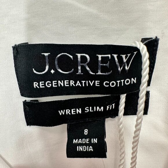 J. Crew Women's Size 8 Wren slim shirt in stretch cotton poplin Preppy Chic NWT - Picture 10 of 10